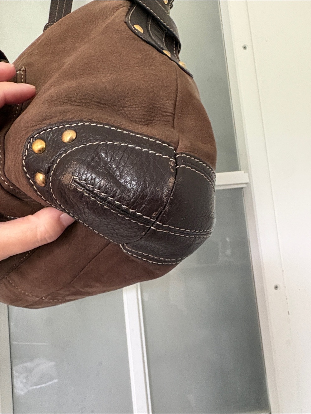 The Sak Brown Suede Hobo with Dark Chocolate Trim - Picture 7 of 13